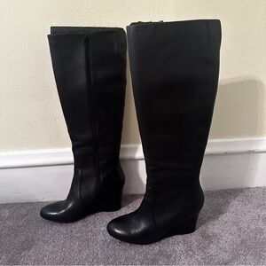 Black Wedge Boots